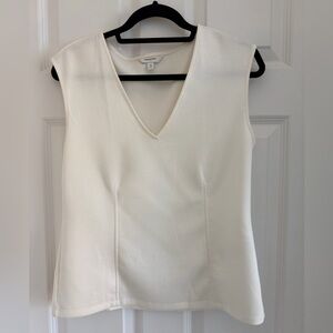 Elegant Cream Sleeveless Top